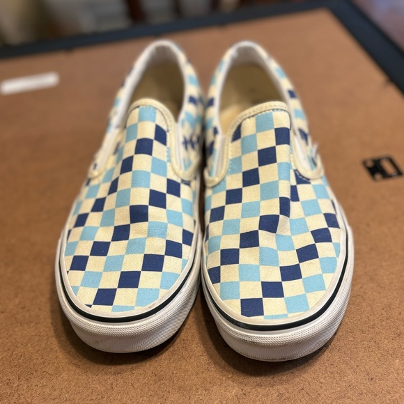 Vans Classic Slip Ons Blue Checkerboard Women’s Size 8.5. EUC Unisex - Picture 10 of 10